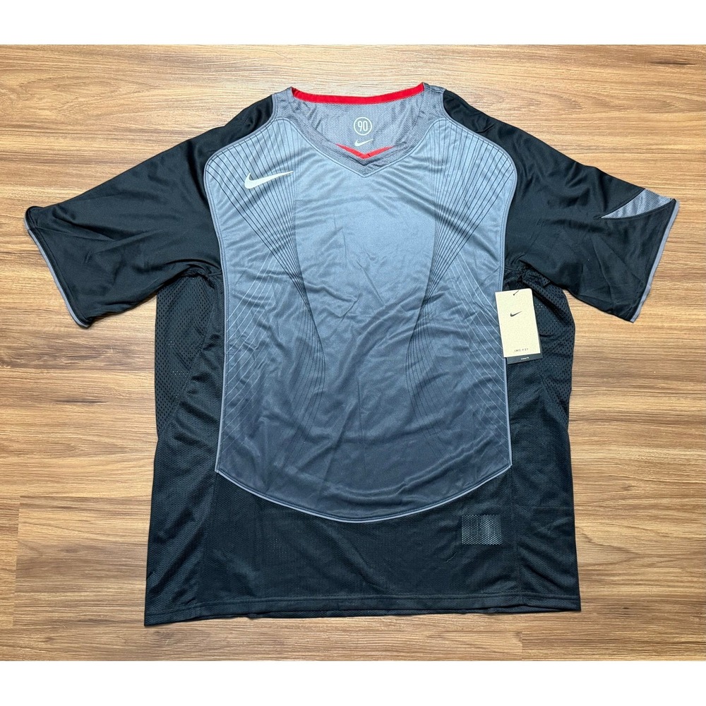 Nike Total 90 Retro Soccer Training Jersey Mens Black Grey (HV1178-010) Sz XL